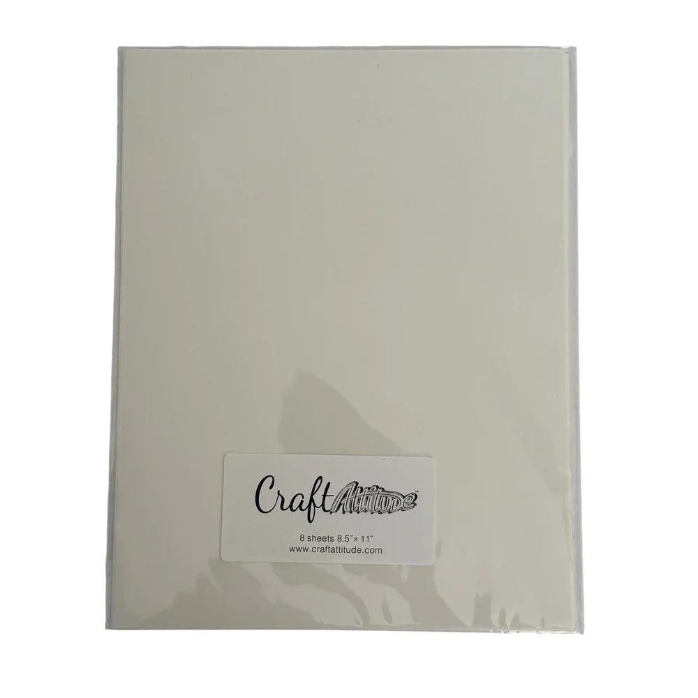 Craft Attitude Printable Film Transfer Paper 8 Sheets 8.5x11 White Inkjet DIY